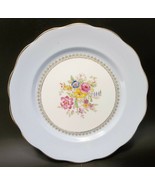 Royal Albert Crown China Porcelain Plate England Blue Roses Flowers Vintage - £14.73 GBP