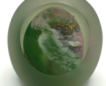 Vintage Glass Green Egg Paper Weight U258/24 - £48.10 GBP