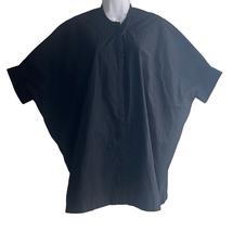 Aritzia Babaton Womens Small Black Oversized Button Down Cotton Blouse Shirt Top - £25.72 GBP