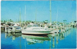 Florida Postcard St Petersburg Yacht Club Marina Yachts Boats - £2.31 GBP