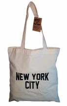 NYC Tote Bag New York City 100% Cotton Canvas Screenprinted - £7.07 GBP