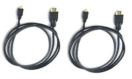 2 Hdmi Cables For Sony HDR-CX220 HDR-CX220E HDR-CX220B HDR-CX220R HDR-CX220L - £11.26 GBP