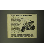 1967 Michrina Brothers Lil Indian Mini Bike Kits Advertisement - £14.55 GBP
