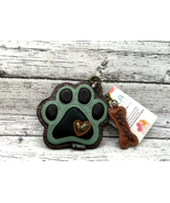 TEAL PAW PRINT DOG CAT CHALA PAL KEY FOB COIN PURSE KEY CHAIN PURSE CHARM - £12.74 GBP