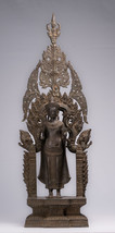 Antik Thai Stil Enthroned Lopburi Schutz Buddha Statue - 96cm/96.5cm - £1,913.64 GBP