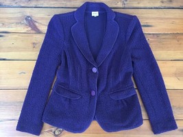 Armani Collezioni Purple Wool Blend Fleece Blazer Jacket Sports Coat 6 3... - $199.99