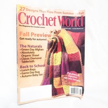 Crochet World Magazine August 2010 Shawl Afghan Tablecloth Lunch Bags Ba... - $14.84