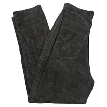 Vintage Don&#39;t Stop Classics Genuine Leather Suede Tapered Pants Black - Size 10 - £44.85 GBP