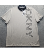 DKNY Tee Shirt Mens XL Brown Cotton Stretch Crew Neck Short Sleeve Pullo... - €25,17 EUR
