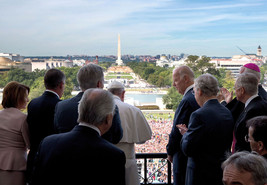 Pope Francis on the Speaker&#39;s Balcony of the US Capitol with Biden Photo... - $8.81+