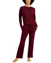 Alfani Womens Ribbed Wide Leg Pajama Set, XX-Large, Port Royale - £43.71 GBP