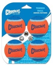 Chuckit! Tennis Ball Dog Toy Shrink Sleeve Blue/Orange 1ea/MD, 4 pk - £9.45 GBP