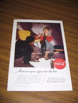 1955 Print Ad Coca-Cola Couple Enjoy Glass of Coke - £11.47 GBP
