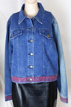 Vintage *A.M.I.* Women&#39;s Jean Jacket Size XL 100% Cotton NWT - £36.83 GBP