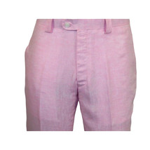 Mens Premium 100% Linen Cocktail Suit by INSERCH Breathable and cool SU880 Pink image 12