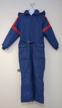 Vintage Sears Snowmobile Snow Suit Belted Ski Blue Men Size Medium Cover... - £39.56 GBP