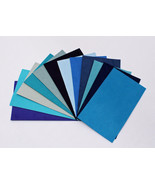 Ultrasuede® ST (Soft) Assorted 6 Piece Blue Blues Aqua 3"x 5" pieces U008.02 - $4.97