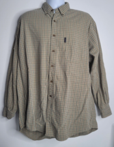 Abercrombie &amp; Fitch The Big Shirt Mens Large L Flannel Button Down Plaid Flaw - £14.05 GBP