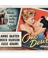 ROCK HUDSON Natalie Wood Anne Baxter ONE DESIRE Genuine Vintage Movie Po... - $198.38 CAD