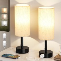 Bedside Table Lamps Set Of 2-3 Color Temperatures Pull Chain Lamp With A... - $39.97