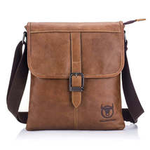 BULLCAPTAIN Casual Small Men Bag Genuine Leather Shoulder Messenger Bag - £35.14 GBP