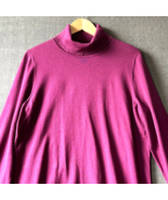 Talbots Magenta Turtleneck Sweater Cotton Knit Stretch - Women&#39;s Size Pe... - $874.43 MXN
