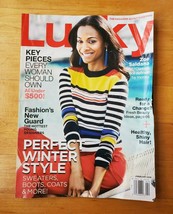 Zoe Saldana Lucky Magazine Winter Fashion Young Designers February 2014 - $11.62