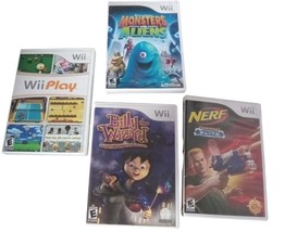 (Lot Of 4 Games) Kids Nintendo Wii Games Pre-owned Nerfs Monsters VS Aliens - £22.04 GBP