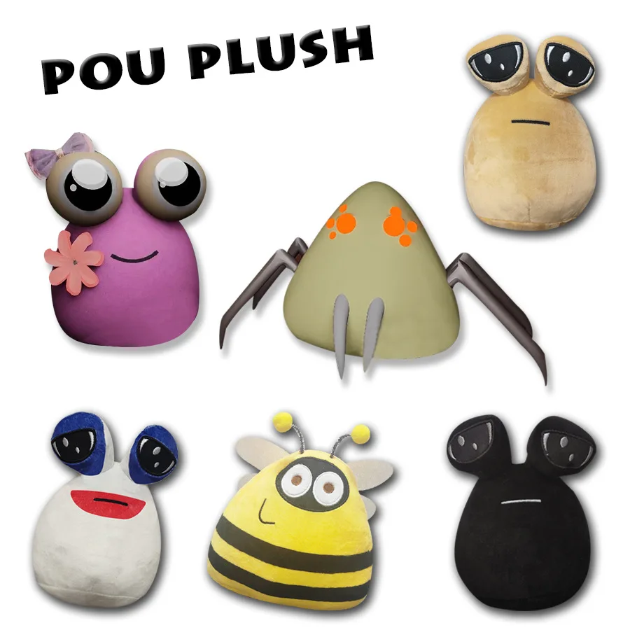 22cm/8.6in Pou Plush Cartoon Alien Toy Kawaii Stuffed Animal Doll Hot Game Figur - £10.23 GBP