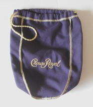 CROWN ROYAL Purple Drawstring Felt Bag 9&quot; x 7” Collectible - £5.19 GBP