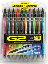 PILOT G2 Premium Refillable &amp; Retractable Rolling Ball Gel Pens, Fine Point, - £30.36 GBP