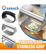 Stainless Steel Garlic Press - Manual Garlic Mincer &amp; Chopper Tool for F... - £7.65 GBP+