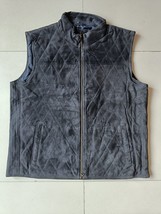 Tommy Hilfiger Suede Leather Quilted Vest Coat $499 Global Shipping (0510) - £196.43 GBP