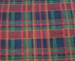 Fleece Tartan Plaid Red Green Navy Brown Fleece Fabric Print by the Yard... - $8.97