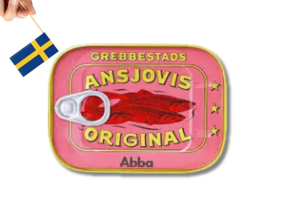 Grebbestads Ansjovis Original Abba, 125g (4.40oz) – Swedish Anchovy Deli... - $9.50
