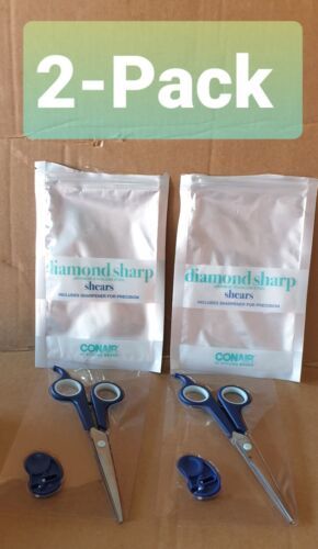 Primary image for 2x Conair 6 1/2" Daimond-Sharpened Barber Shears Japanese Stainless /Sharpener 