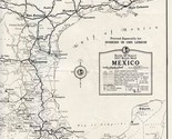 Rand McNally 1937 Road Map of Mexico for Spanish in One Lesson - £13.93 GBP