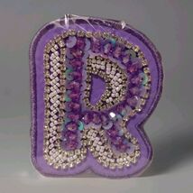 Stoney Clover Lane Acai Purple Embellished Letter "R" Patch - $14.85