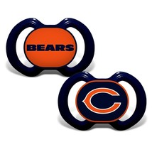 * SALE * CHICAGO BEARS  ORTHODONTIC BABY PACIFIERS 2-PACK BPA FREE! - £7.61 GBP
