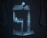 TeeFury Doctor Who XLARGE &quot;Tardis Here, There&quot; Dematerializing Shirt NAVY - £12.17 GBP