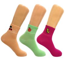 AWS/American Made Cotton Mini Crew Socks for Women 3 Pairs Casual Quarter Socks  - £5.53 GBP