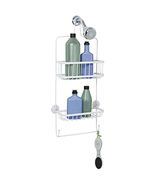 Zenna Home Shower Showerhead Caddy, 2 Shelves and Towel Bar, White - $597.76 MXN