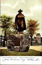 Raphael Tuck Statue of Governor Winthrop Antique Postcard New London Connecticut - £5.46 GBP