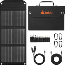 Foldable Solar Panel Battery Charger Kit with USB DC Type-C Ports for Phones Lap - £133.14 GBP