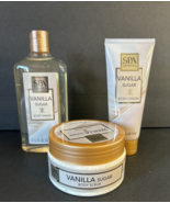 SPA Luxury Vanilla Sugar Scented Body Lotion 5.5oz/Body Wash 12.5oz/Scru... - £13.15 GBP