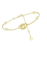 Silver Heart love Anklets for Women, Birthday, Day, - £101.40 GBP