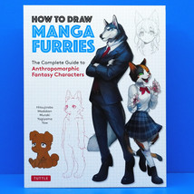 How to Draw Manga Furries Guide ENGLISH Art Book Furry Anthropomorphic Anime - £25.57 GBP