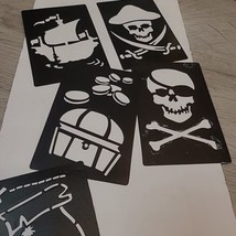 Pirate Ship Map Skull Crossbones Treasure 6&quot; Stencil Set Party Parties C... - £2.74 GBP