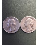Washington Quarters Pre-1964 90% SILVER(Lot of 2} - $23.08 CAD