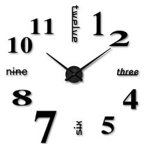 Golandstar Adjustable Size 3D Frameless DIY Wall Clock, Large Modern Decor Famil - £15.55 GBP